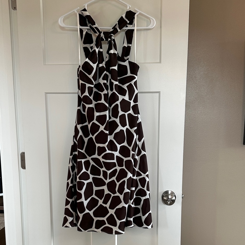 Banana Republic Giraffe Print Halter Dress
